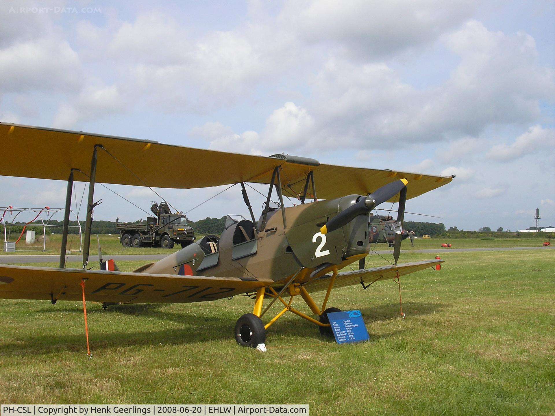 PH-CSL, De Havilland DH-82A Tiger Moth II C/N 86609, RNLAF Openday at Leeuwarden AFB
