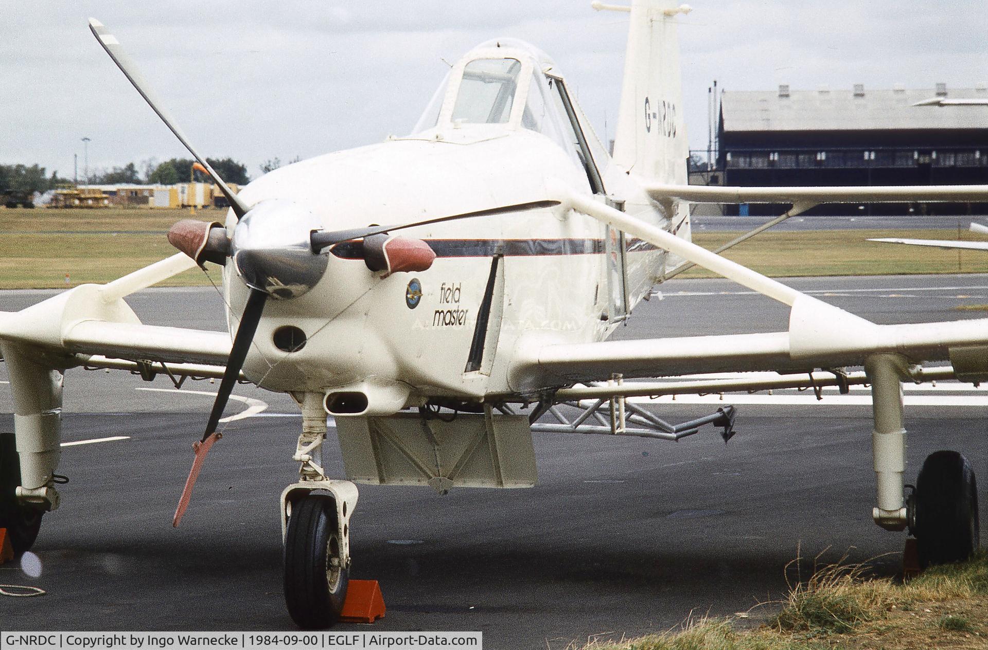 G-NRDC, 1981 NDN NDN-6 Fieldmaster C/N 004, NDN Aircraft NDN-6 Fieldmaster at Farnborough International 1984