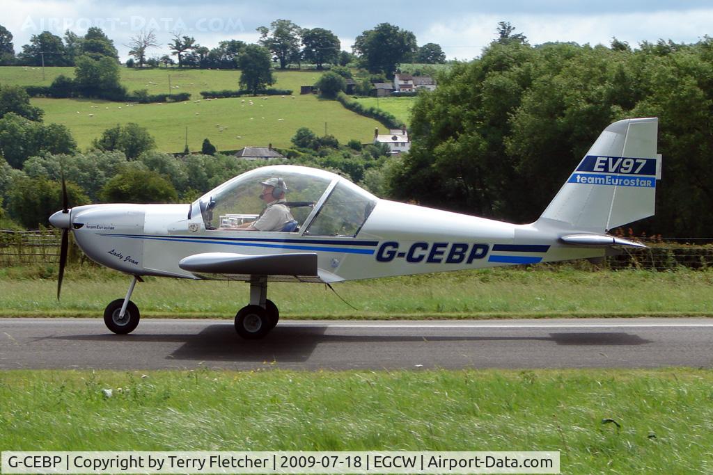 G-CEBP, 2006 Aerotechnik EV-97 Eurostar C/N 2825, Eurostar visitor on 2009 Welshpool Air Day