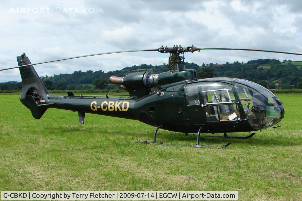 G-CBKD, 1973 Westland SA-341C Gazelle HT2 C/N WA1130, Gazelle on display on 2009 Welshpool Air Day