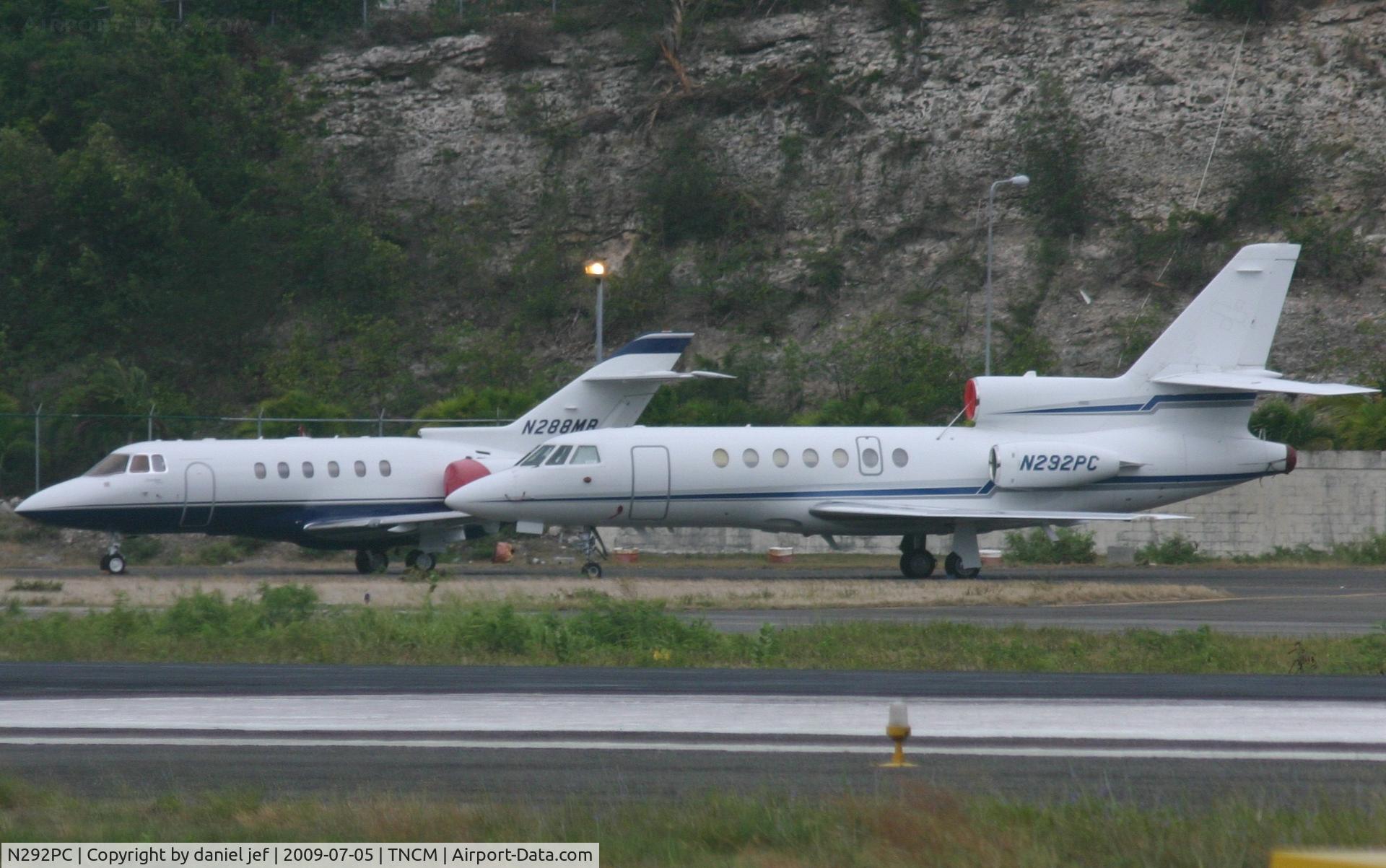 N292PC, 1982 Dassault Falcon 50 C/N 99, park at the cargo ramp