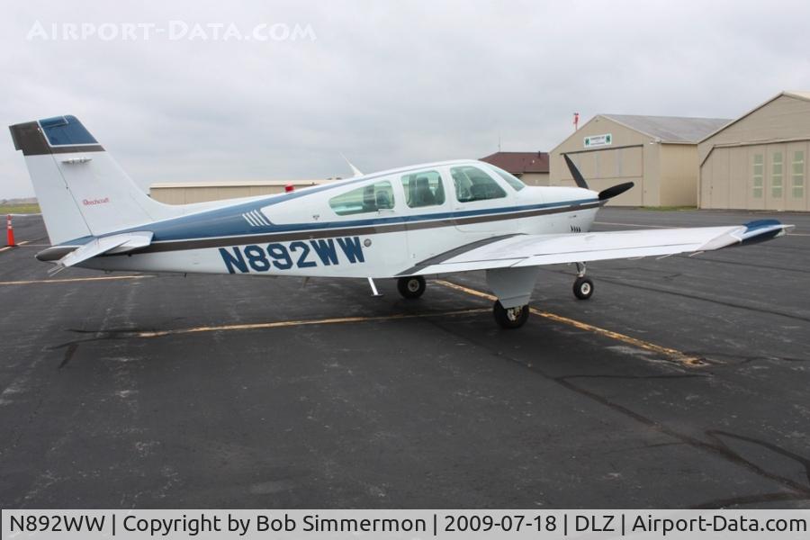 N892WW, 1992 Beech F33A Bonanza C/N CE-1694, On the ramp at Delaware, Ohio