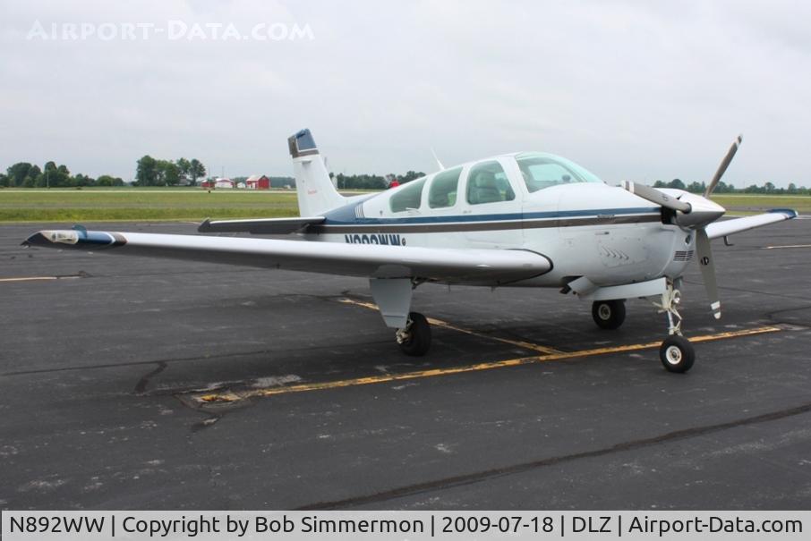 N892WW, 1992 Beech F33A Bonanza C/N CE-1694, On the ramp at Delaware, Ohio