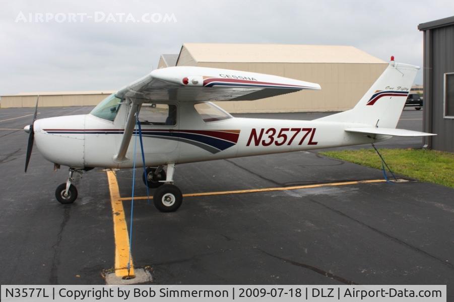 N3577L, 1965 Cessna 150F C/N 15062377, On the ramp at Delaware, Ohio