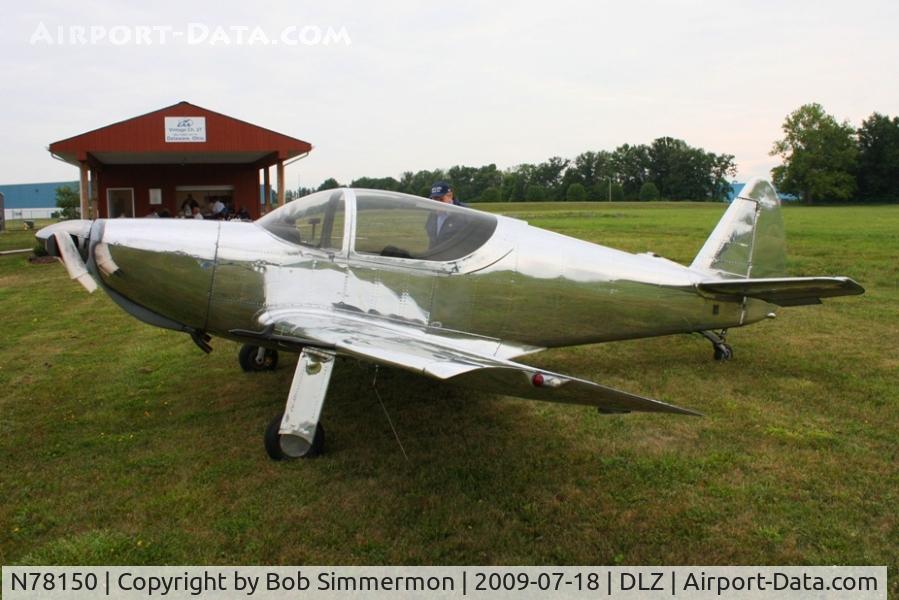 N78150, 1946 Globe GC-1B Swift C/N 2150, Displayed at the EAA breakfast fly-in at Delaware, Ohio.
