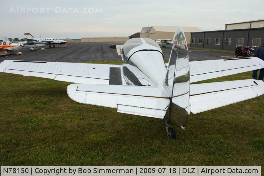 N78150, 1946 Globe GC-1B Swift C/N 2150, Displayed at the EAA breakfast fly-in at Delaware, Ohio.