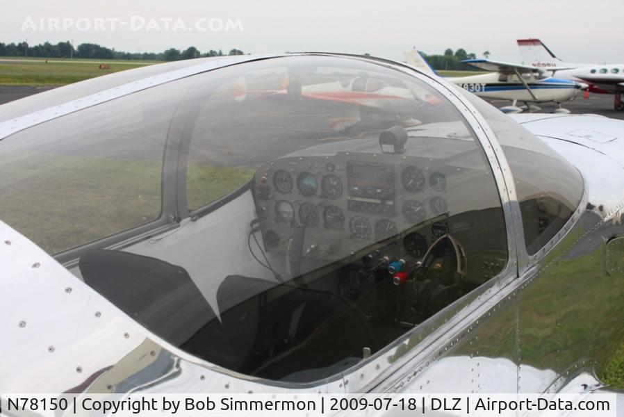 N78150, 1946 Globe GC-1B Swift C/N 2150, At the Delaware, Ohio EAA breakfast fly-in.