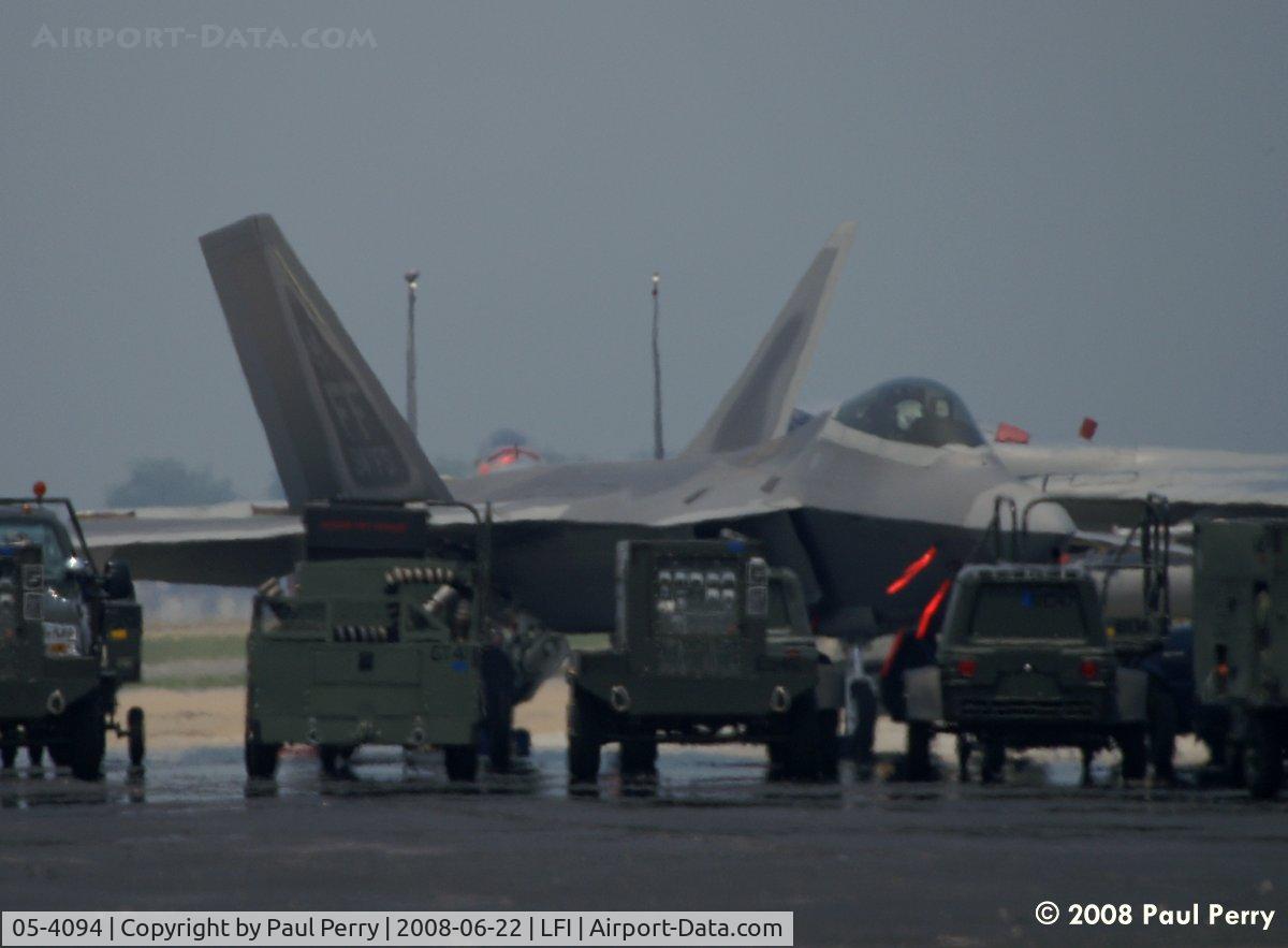 05-4094, 2005 Lockheed Martin F-22A Raptor C/N 4094, Taking a break, the 94th FS linebird waaaay down the ramp