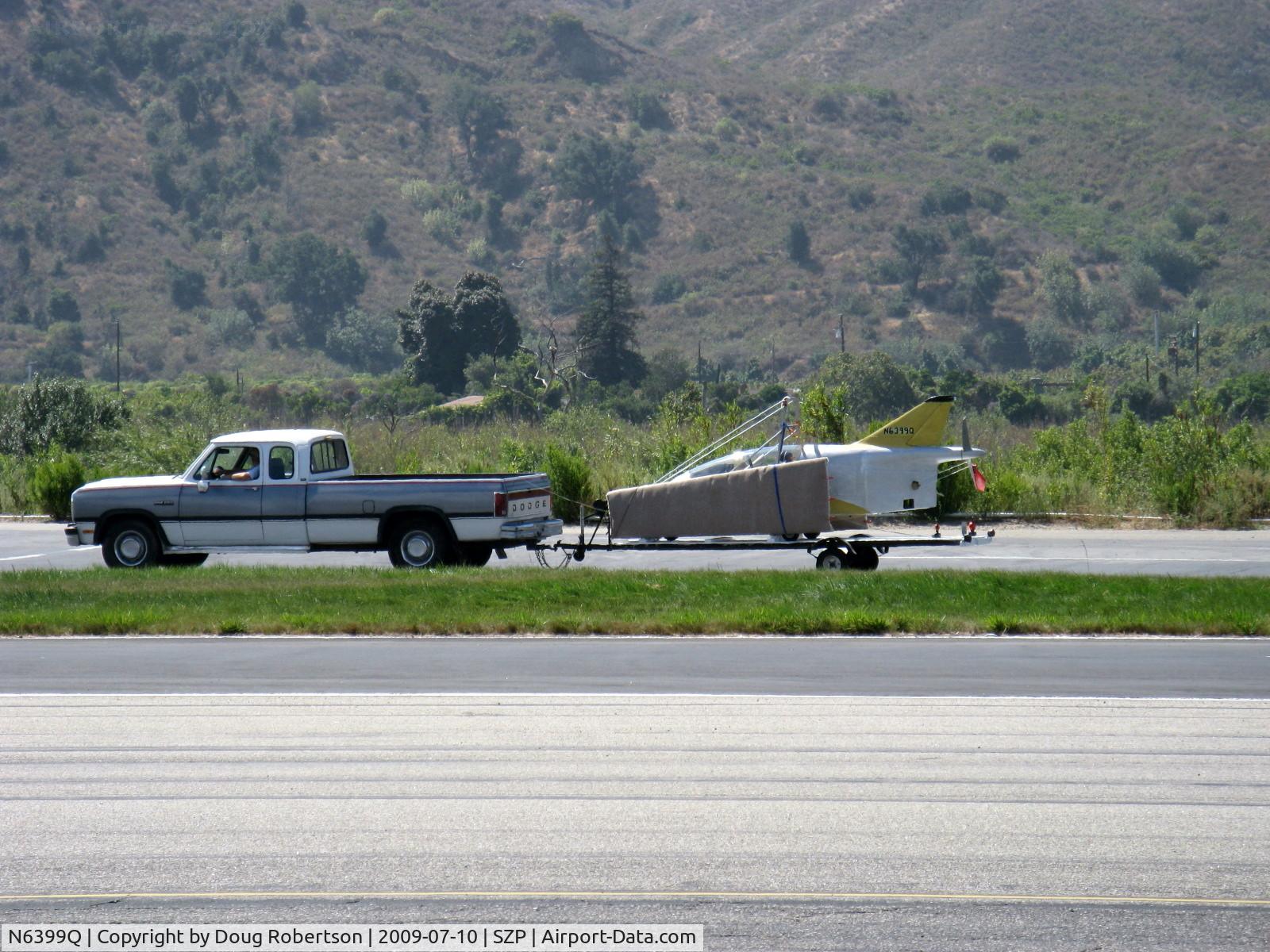 N6399Q, Bede BD-5B C/N 4986, Loomis BEDE BD5-B, being trucked in to SZP