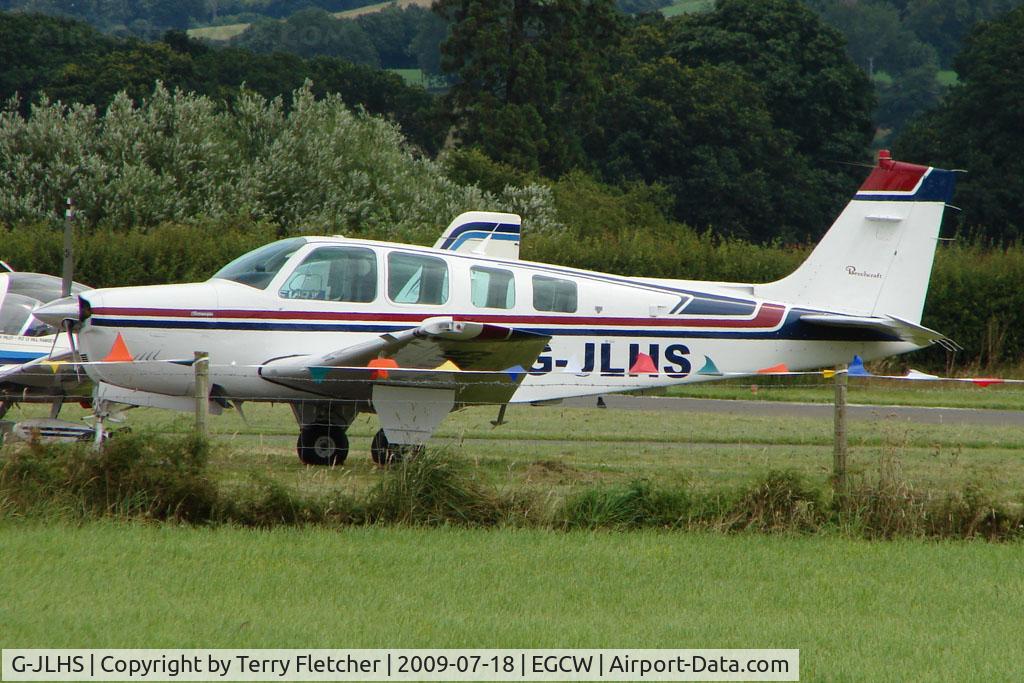G-JLHS, 1990 Beech A36 Bonanza 36 C/N E-2571, Visiting Beech Bonanza A36  on 2009 Welshpool Air Day