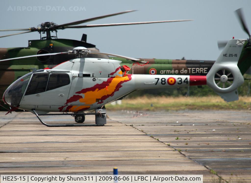 HE25-15, 2001 Eurocopter EC-120B Colibri C/N 1232, Used as spare during LFBC Airshow 2009