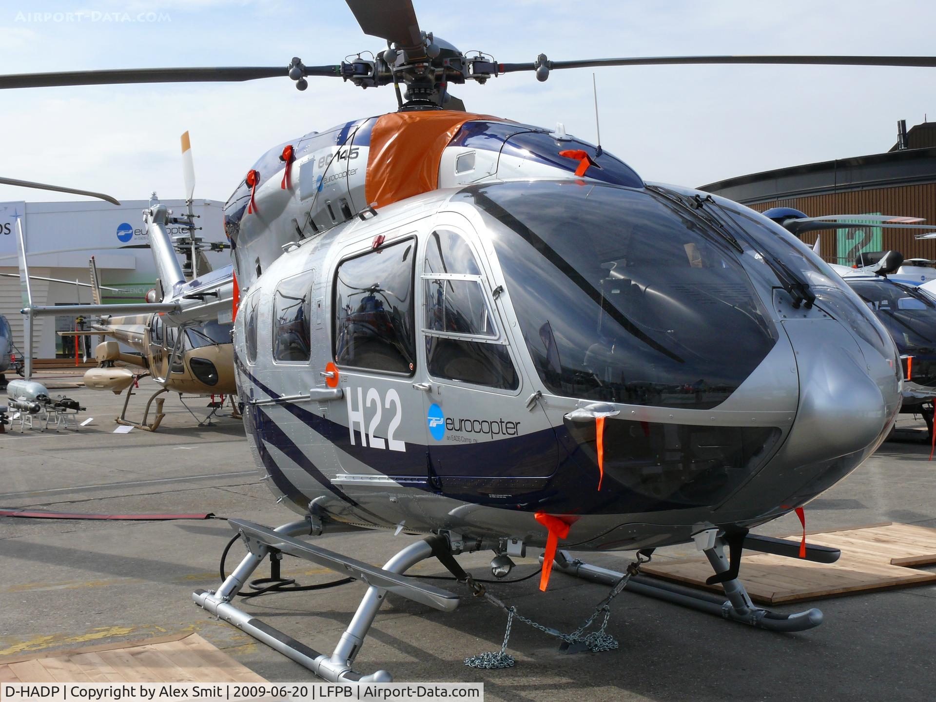 D-HADP, 2009 Eurocopter-Kawasaki EC-145 (BK-117C-2) C/N 9258, Eurocopter EC145 unregistered but with shownumber H22
