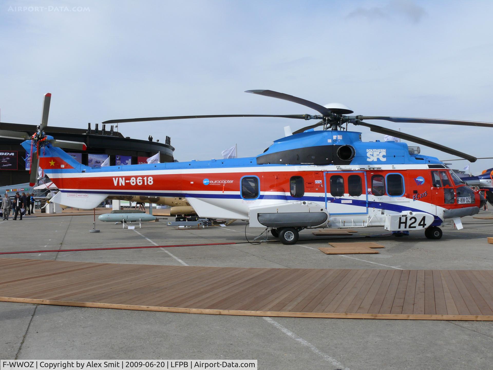 F-WWOZ, Eurocopter EC-225LP Super Puma Mk2+ C/N 2730, Eurcopter EC225LP Super Puma F-WWOZ Southern SFC with shownumber H24 to become VN-8618