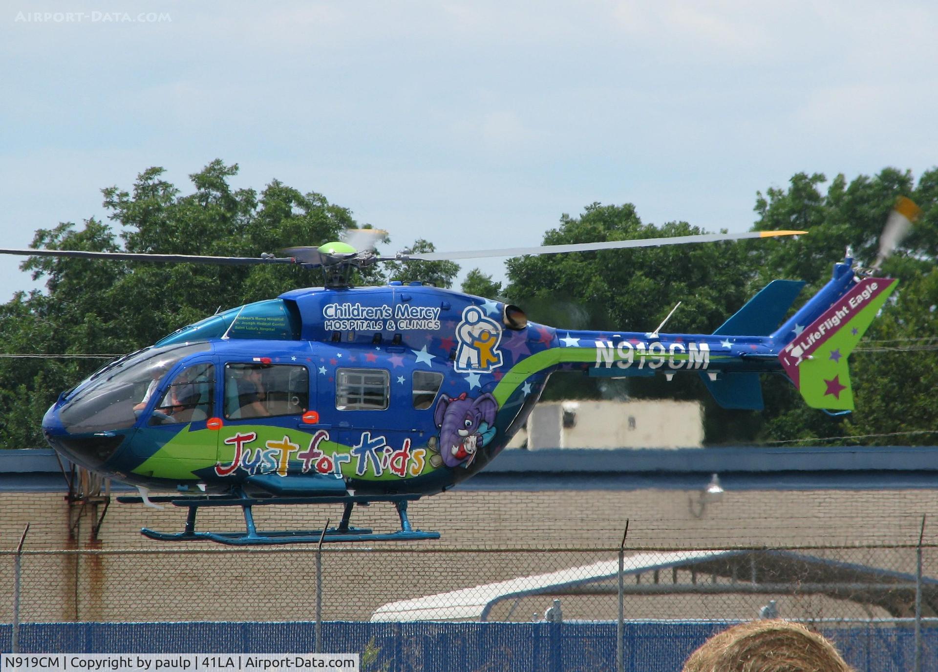 N919CM, Eurocopter-Kawasaki EC-145 (BK-117C-2) C/N 9224, At Metro Aviation near the Shreveport Downtown airport. A nice looking helicopter!