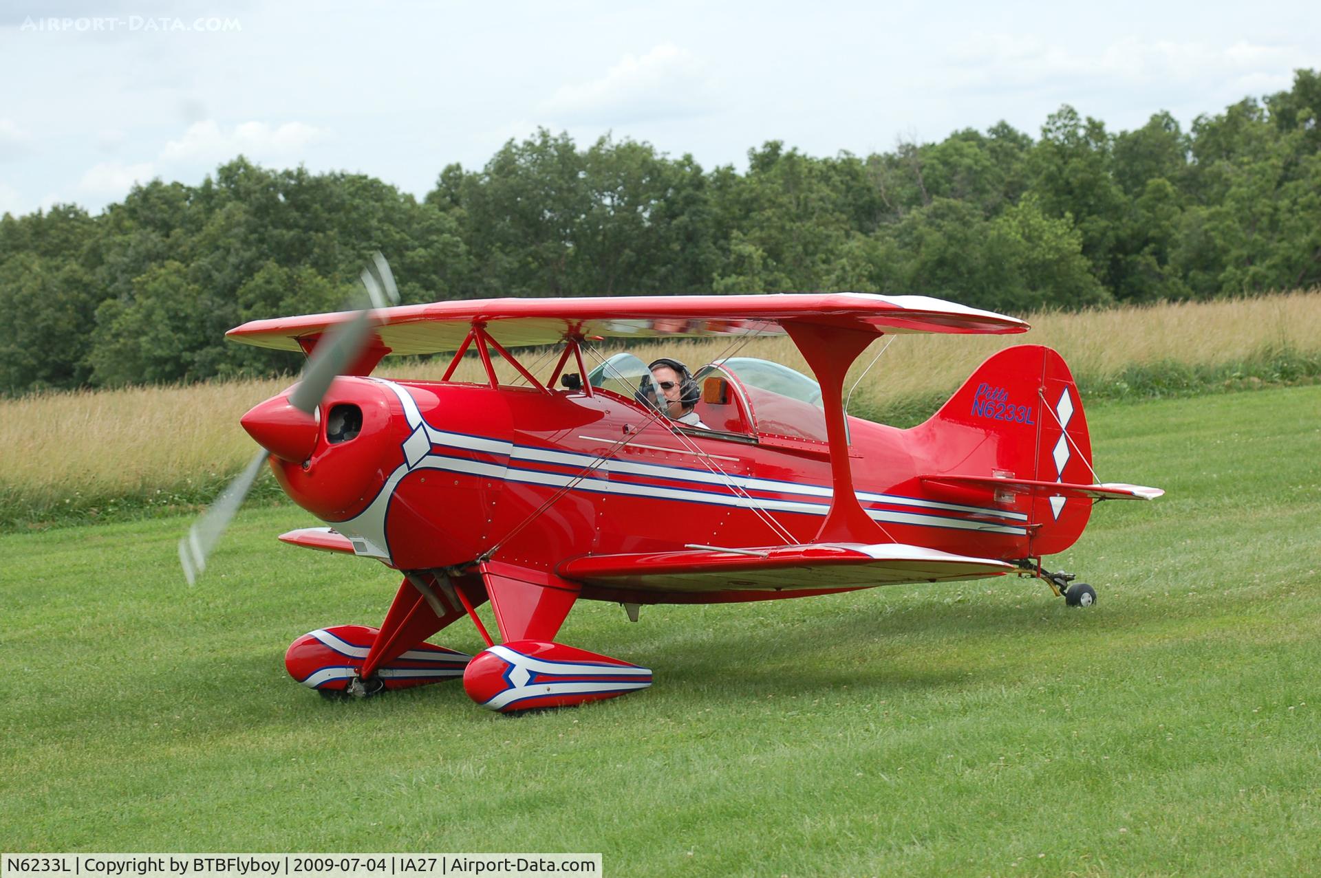 N6233L, 1993 Pitts S-1S Special C/N 03, Pitts S-1-S at Antique Airfield during the 3rd Annual Antique Homebuilt Fly-in July 4th, 2009