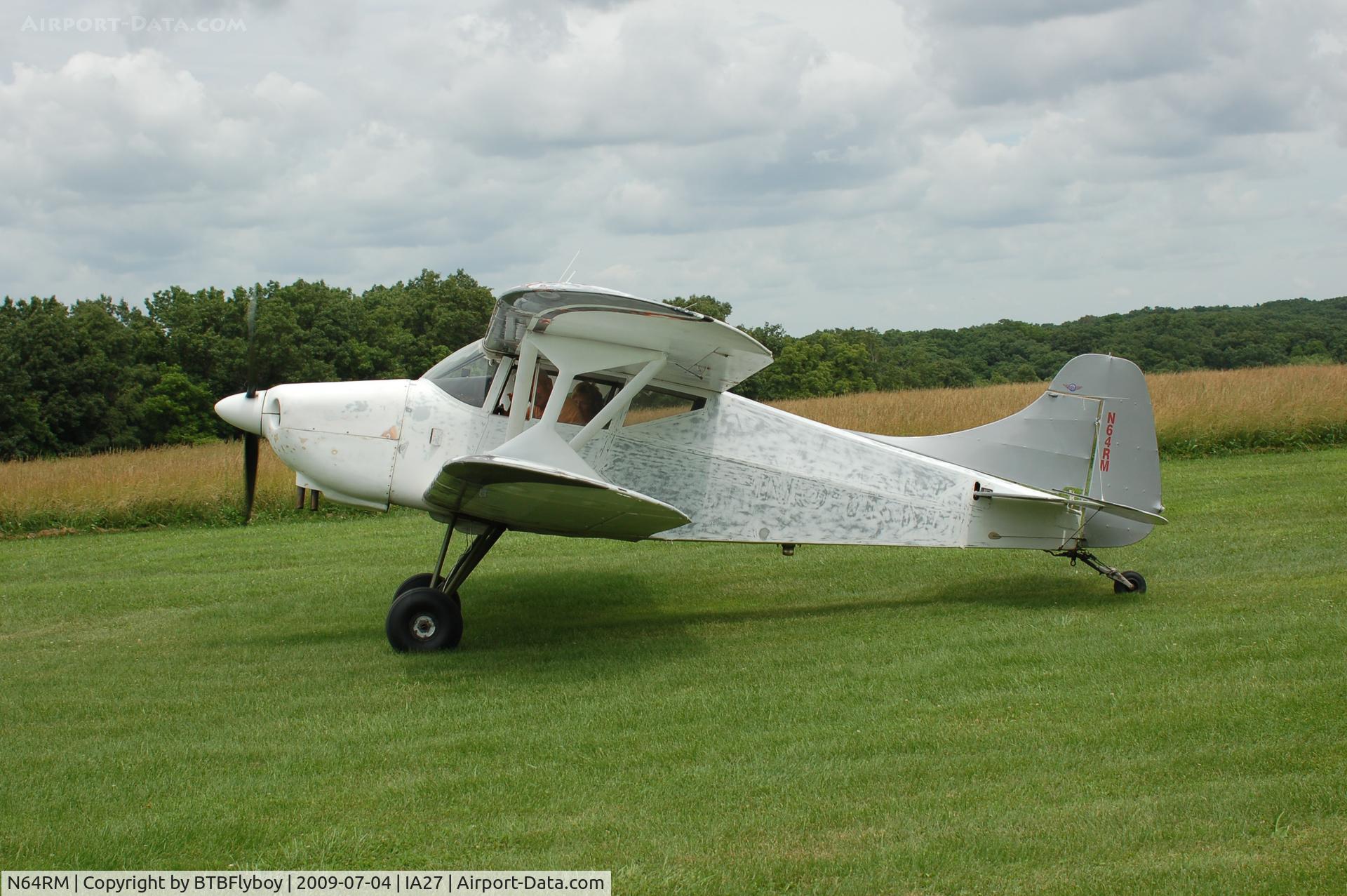 N64RM, 1978 Miller BIPE C C/N 3, Miller Bipe C at Antique Airfield during the 3rd Annual Antique Homebuilt Fly-in July 4th, 2009