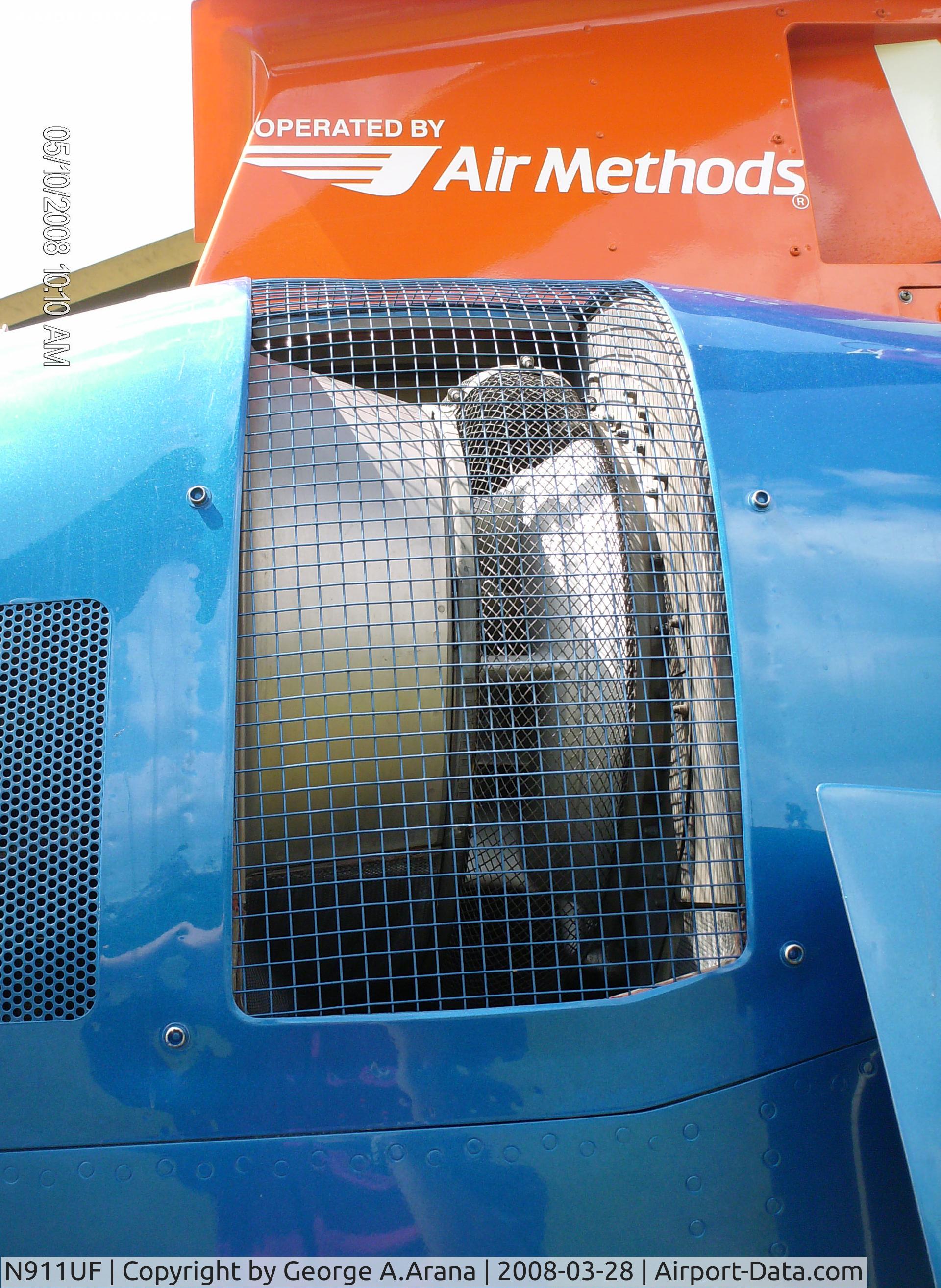 N911UF, 2004 Agusta A-109E C/N 11604, Starboard engine air intake