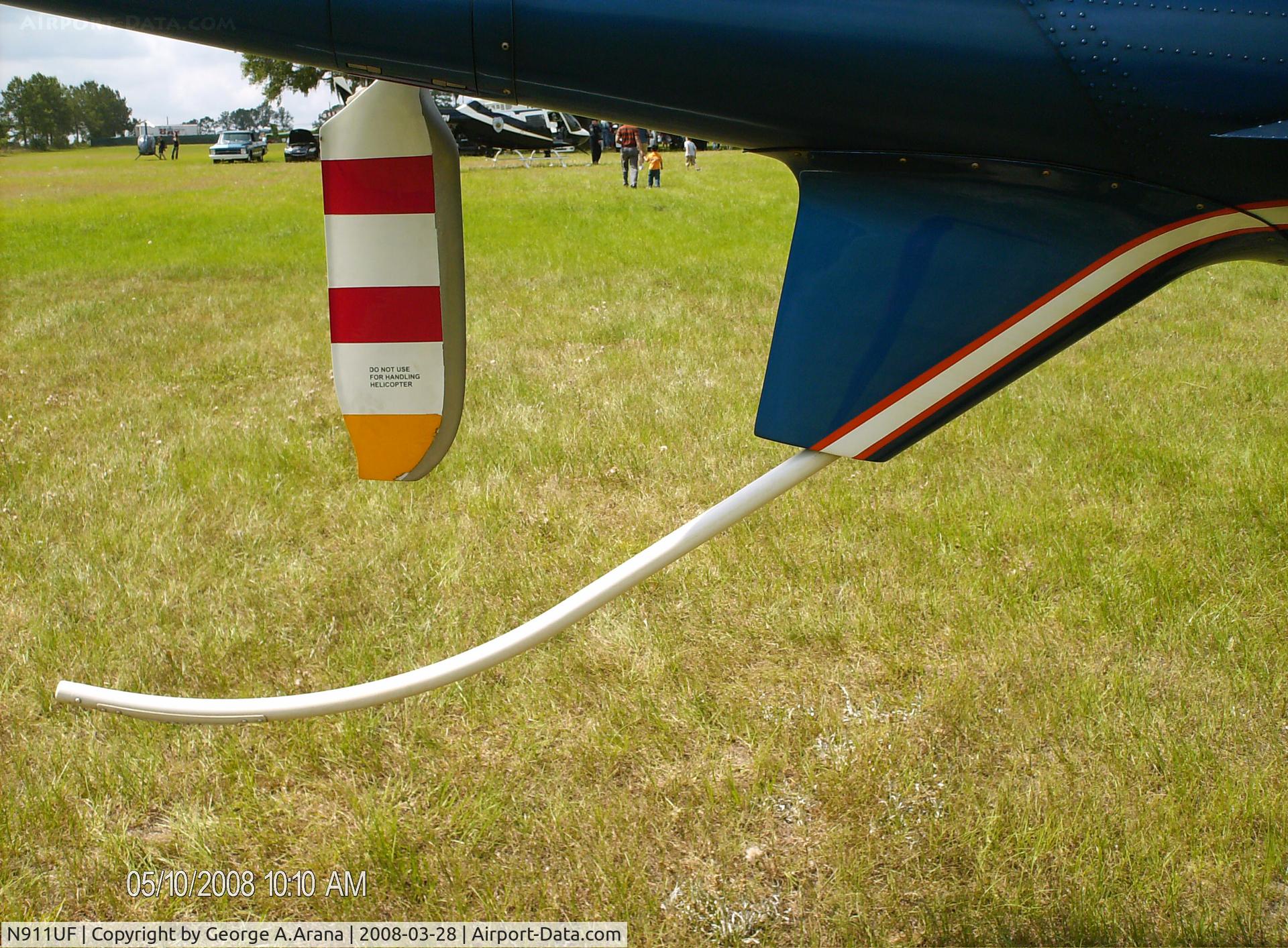 N911UF, 2004 Agusta A-109E C/N 11604, Tail stinger