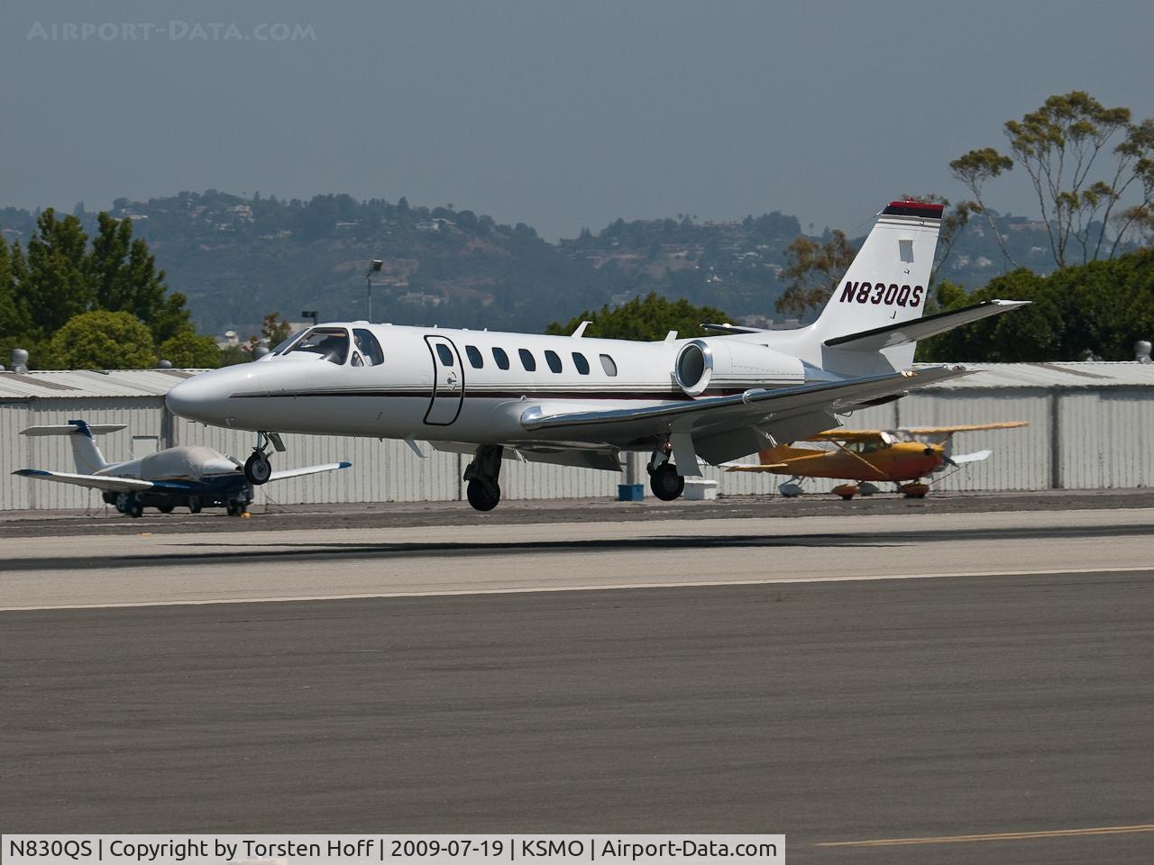 N830QS, 2008 Cessna 560 C/N 560-0784, N830QS arriving on RWY 21
