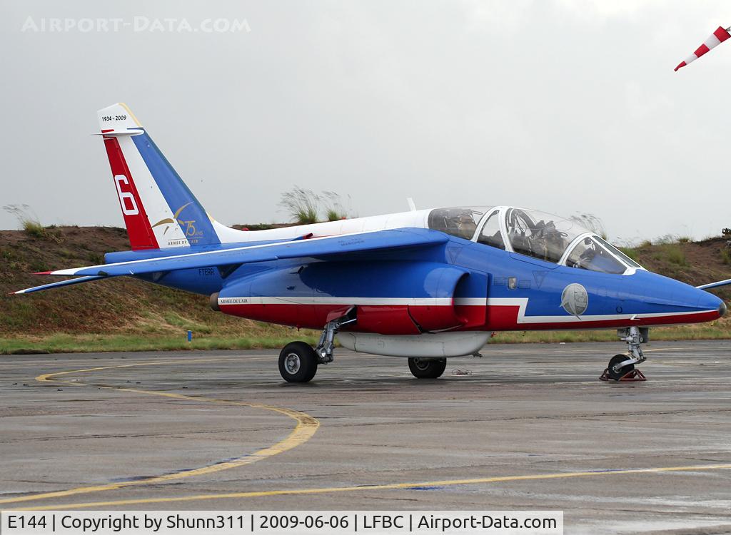 E144, Dassault-Dornier Alpha Jet E C/N E144, Used as a demo during LFBC Airshow 2009... New logo on tail