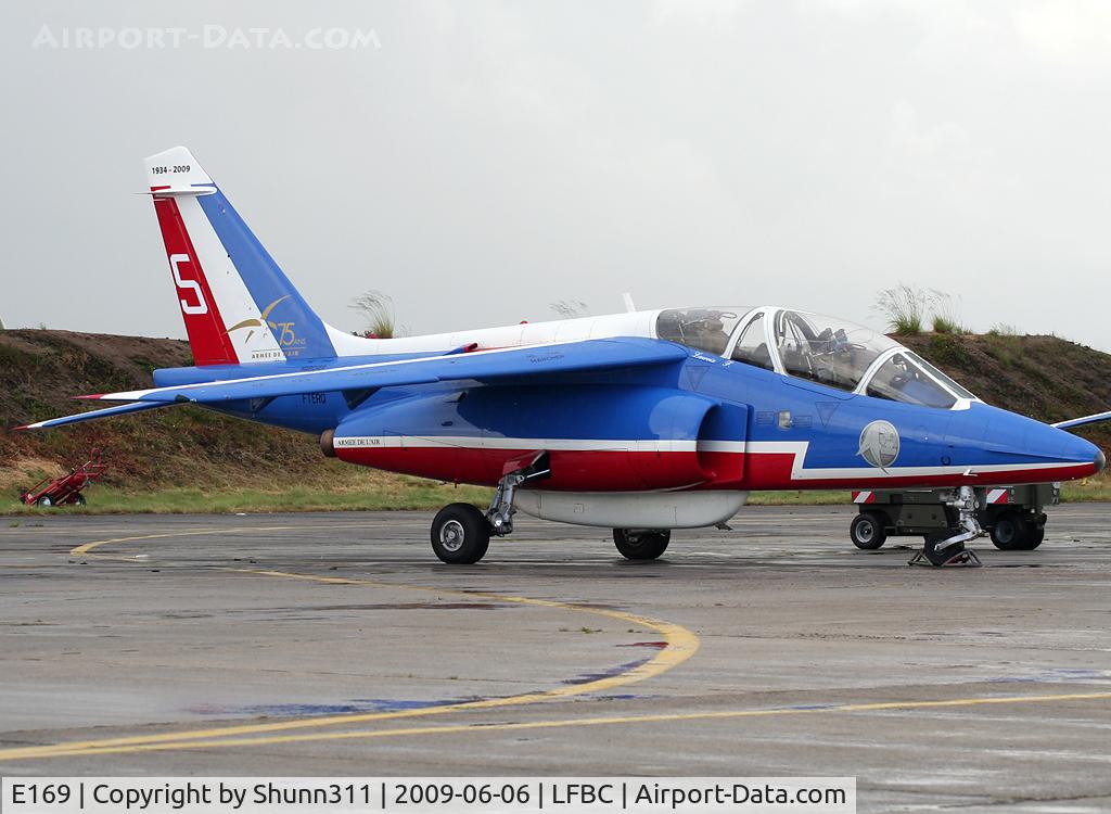 E169, Dassault-Dornier Alpha Jet E C/N E169, Used as a demo during LFBC Airshow 2009... New logo on tail