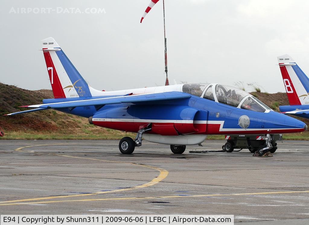 E94, Dassault-Dornier Alpha Jet E C/N E94, Used as a demo during LFBC Airshow 2009... New logo on tail
