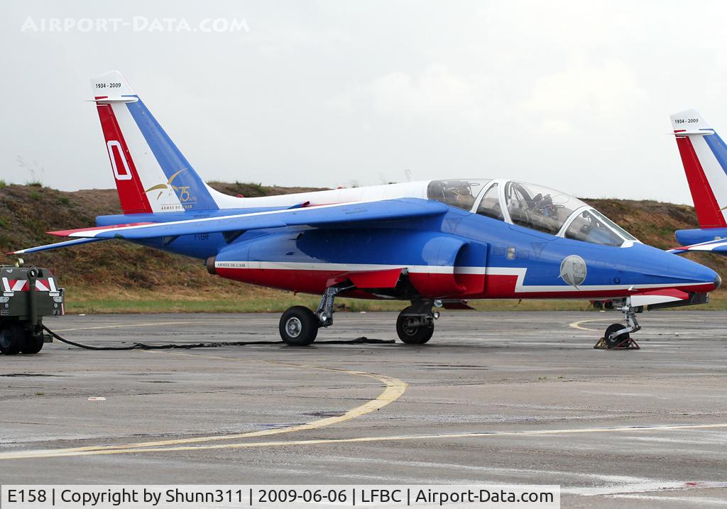 E158, Dassault-Dornier Alpha Jet E C/N E158, Used as a demo during LFBC Airshow 2009... New logo on tail
