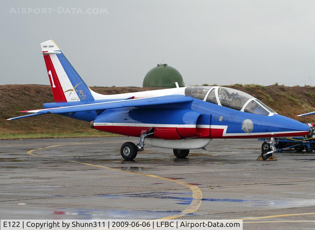 E122, Dassault-Dornier Alpha Jet E C/N E122, Used as a demo during LFBC Airshow 2009... New logo on tail