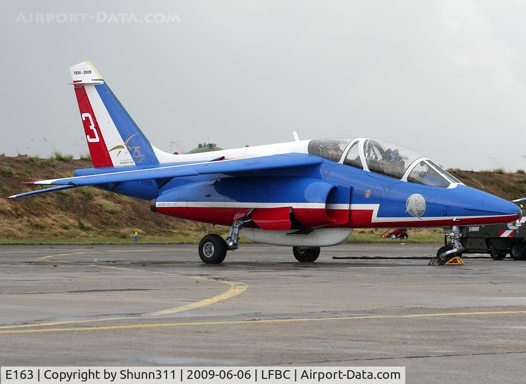 E163, Dassault-Dornier Alpha Jet E C/N E163, Used as a demo during LFBC Airshow 2009... New logo on tail