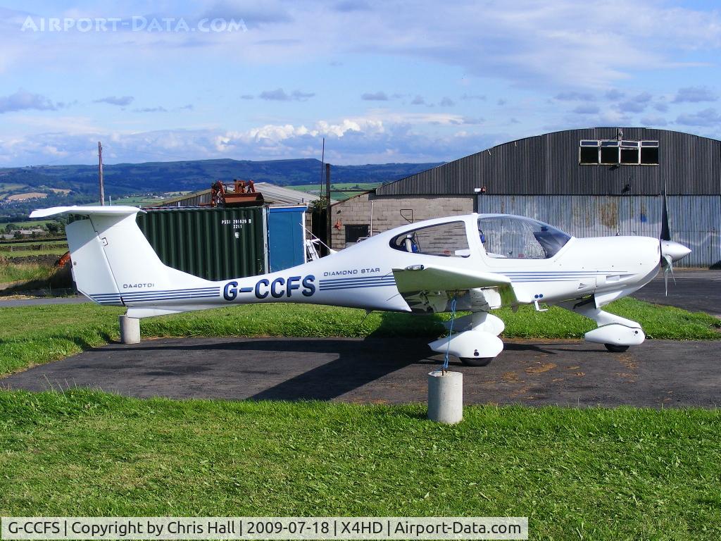 G-CCFS, 2003 Diamond DA-40D Diamond Star C/N D4.034, at Crosland Moor Airfield