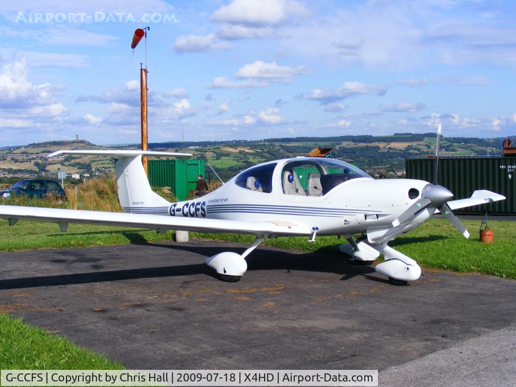 G-CCFS, 2003 Diamond DA-40D Diamond Star C/N D4.034, at Crosland Moor Airfield