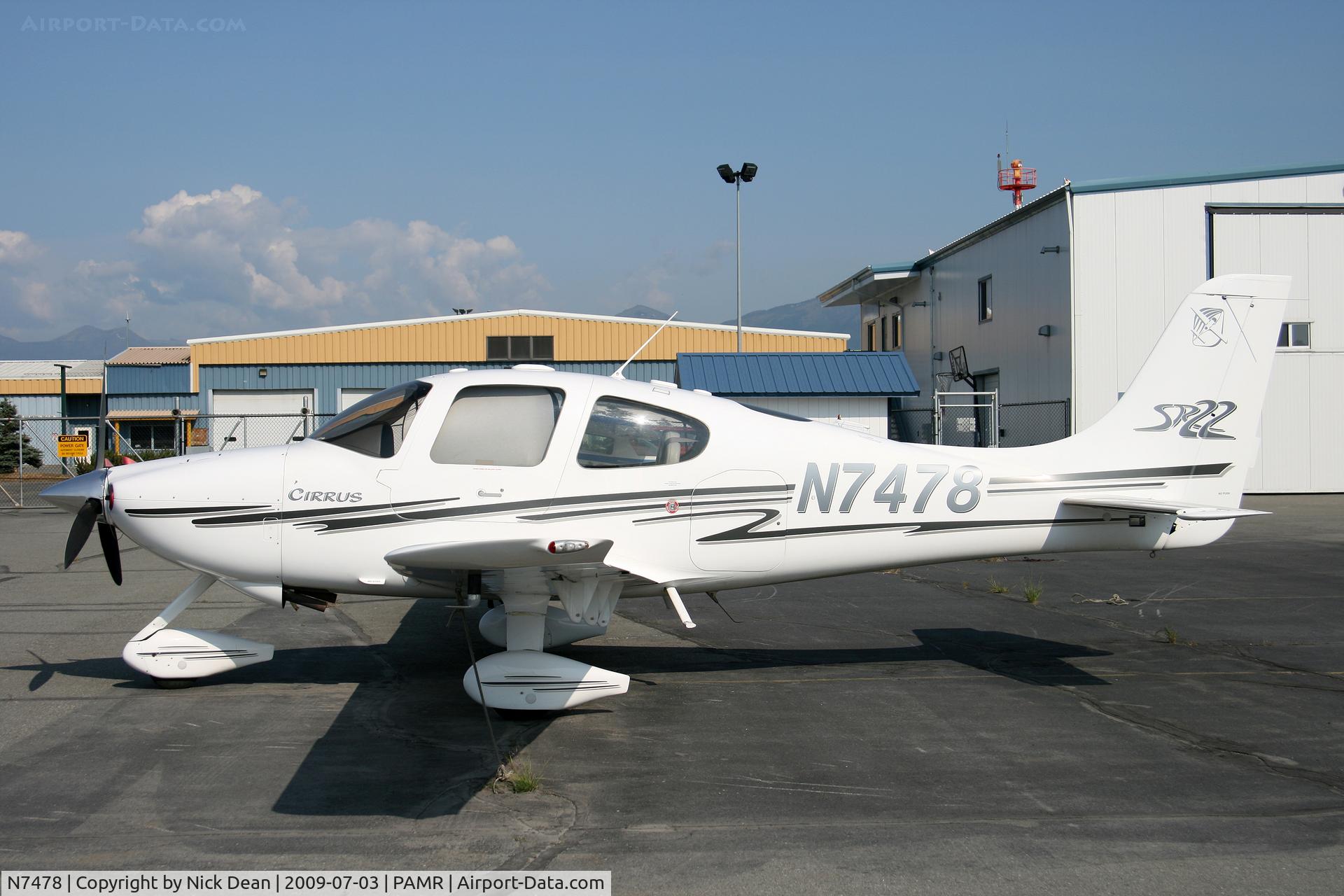 N7478, 2002 Cirrus SR22 C/N 0420, PAMR