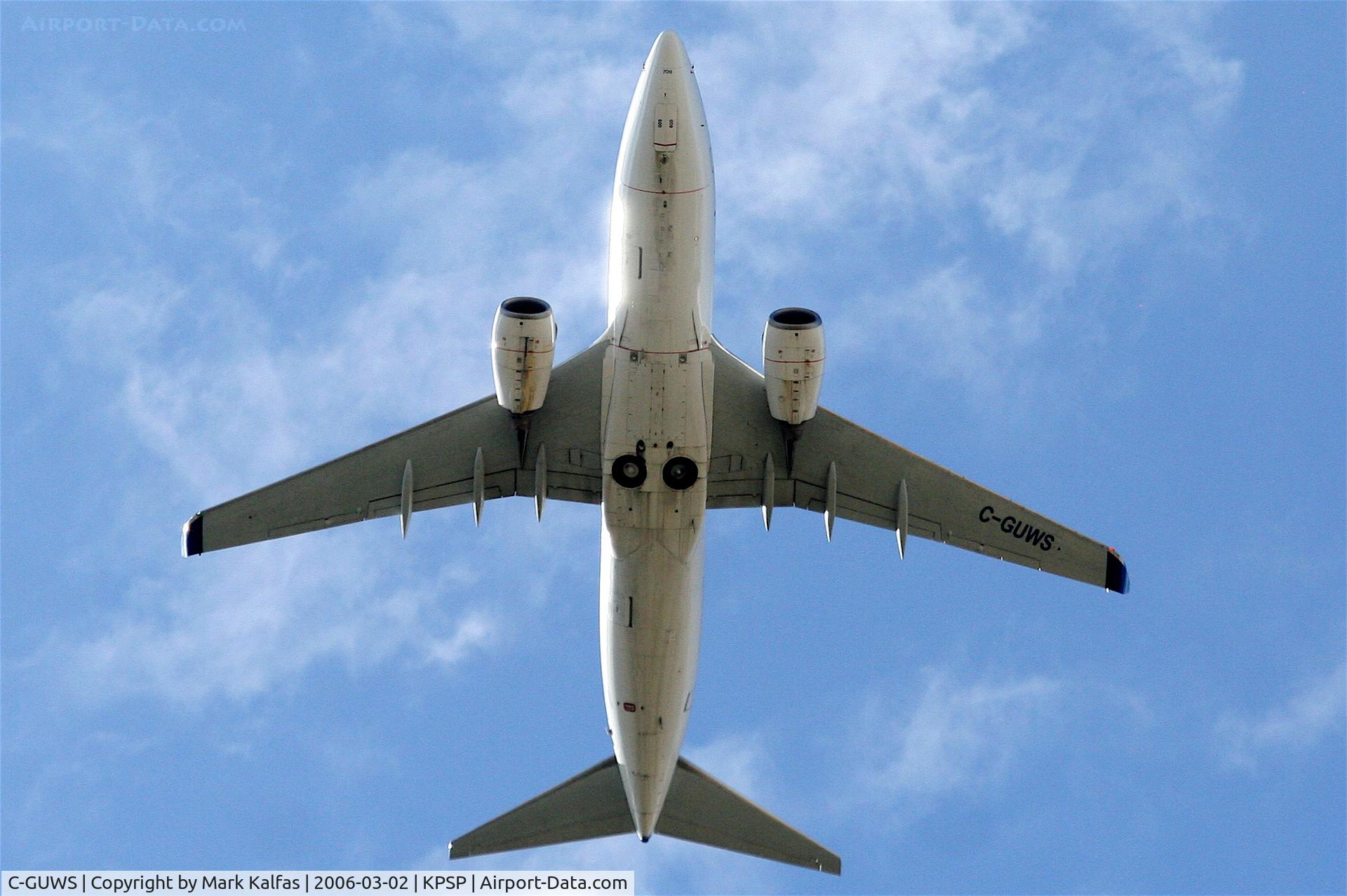 C-GUWS, 2002 Boeing 737-76N C/N 33378, WestJet 737-76N, C-GUWS departing KPSP.