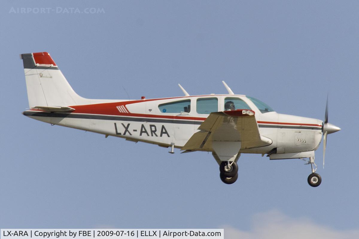 LX-ARA, Beech F33A Bonanza C/N CE-861, F33 Bonanza short final RW24