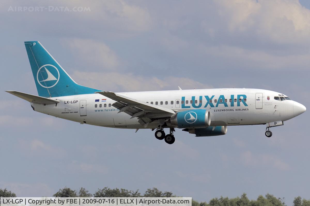 LX-LGP, 1993 Boeing 737-5C9 C/N 26439, Luxairs sole -500 short final RW24