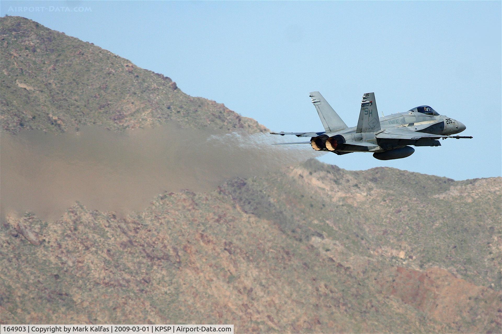 164903, McDonnell Douglas F/A-18C Hornet C/N 1235/C362, F-18C 164903 / SH-205 Sharp Shooters departing KPSP.