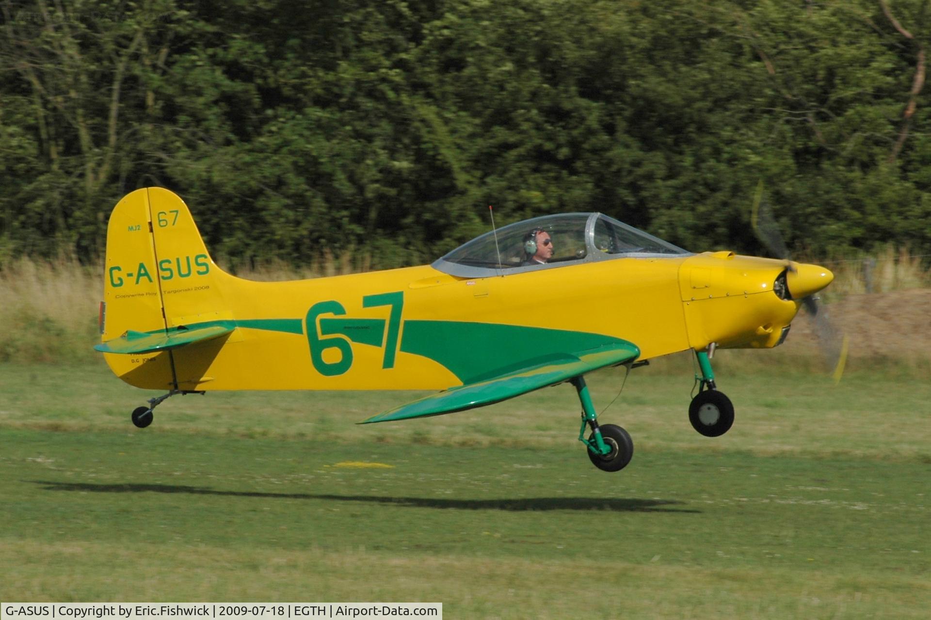 G-ASUS, 1967 Jurca MJ-2 Tempete C/N PFA 2001, G-ASUS departing Shuttleworth Evening Air Display July 09