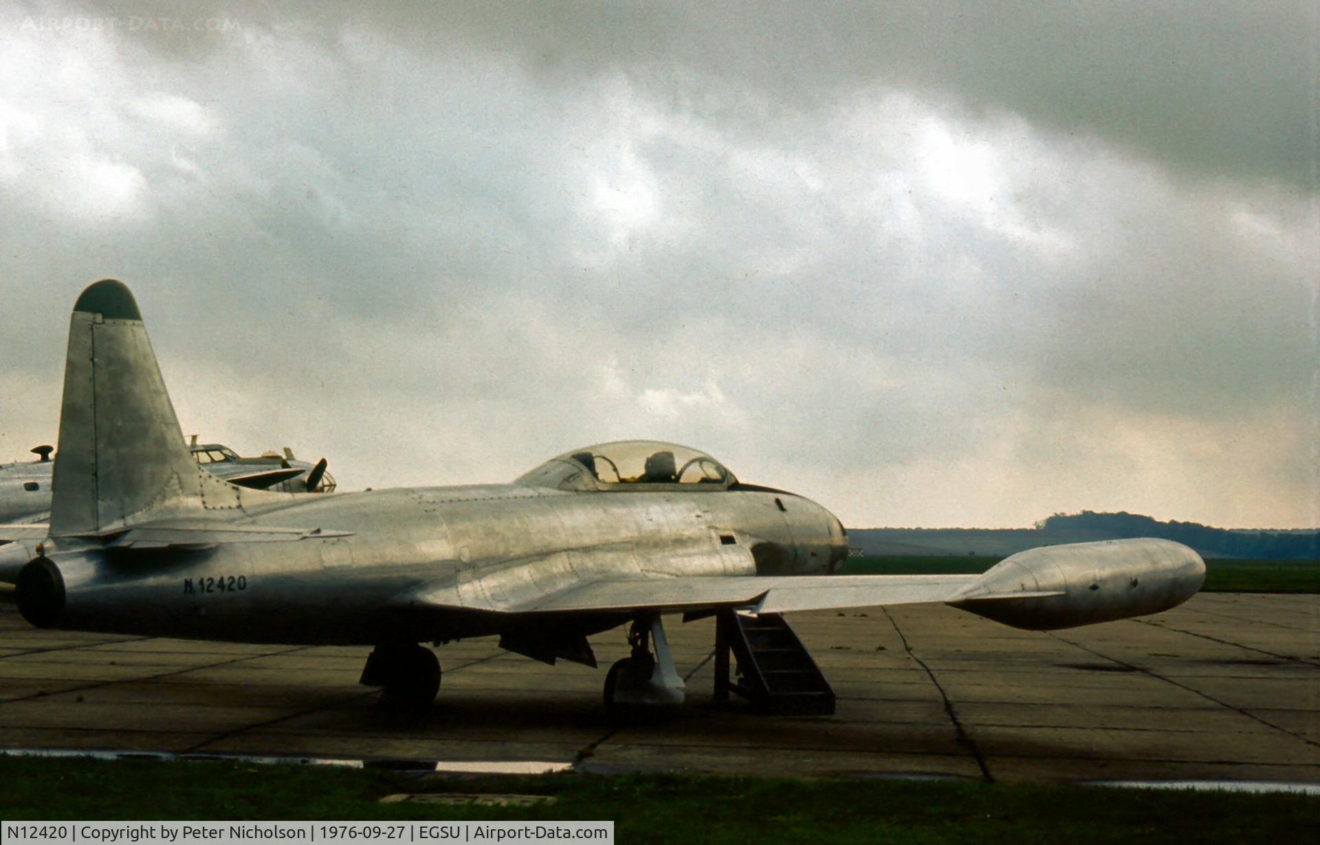 N12420, Canadair T-33 Silver Star 3 C/N T33-200, This Silver Star was seen at the Imperial War Museum at Duxford in the Summer of 1976.
