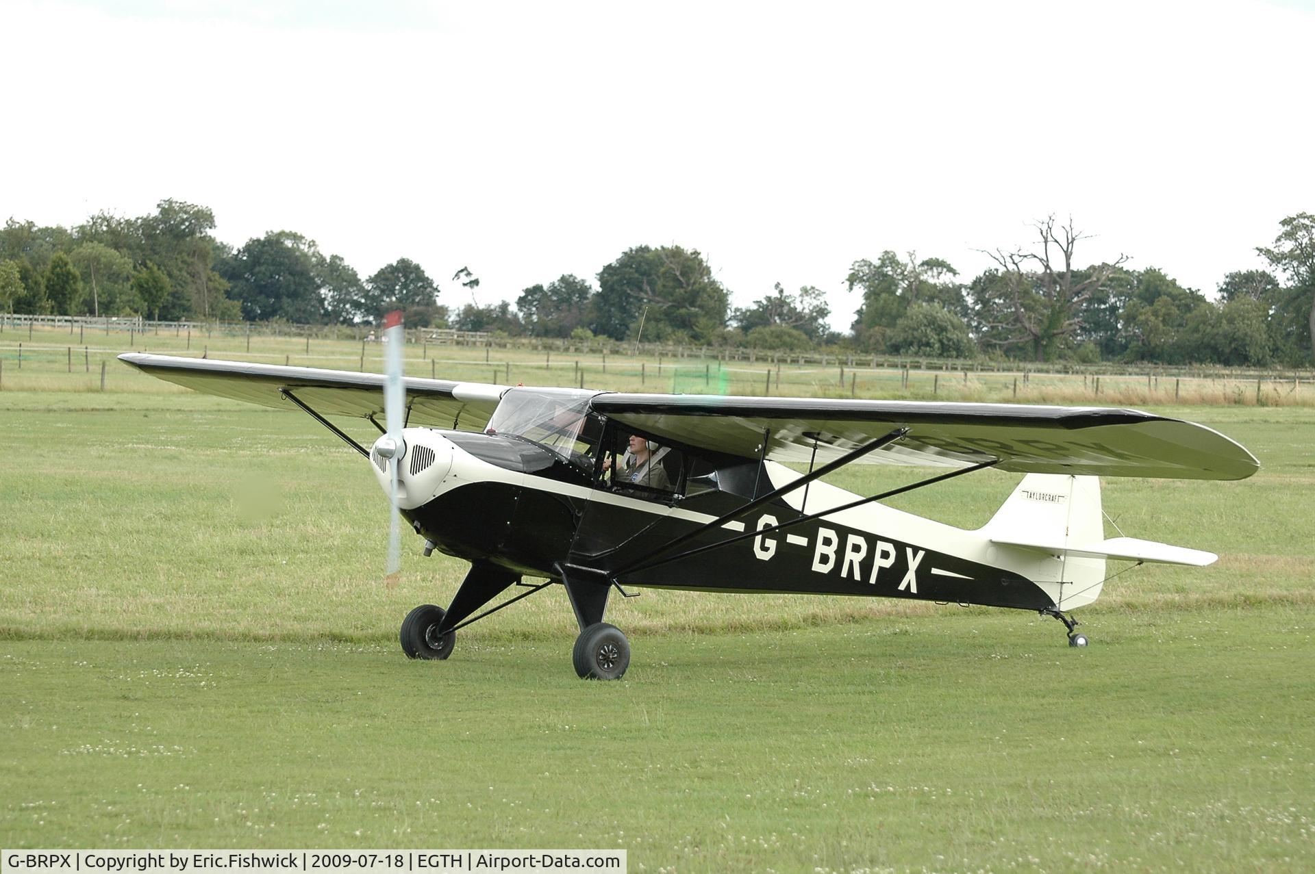 G-BRPX, 1945 Taylorcraft BC-12D Twosome C/N 6462, G-BRPX at Shuttleworth Evening Air Display July 09