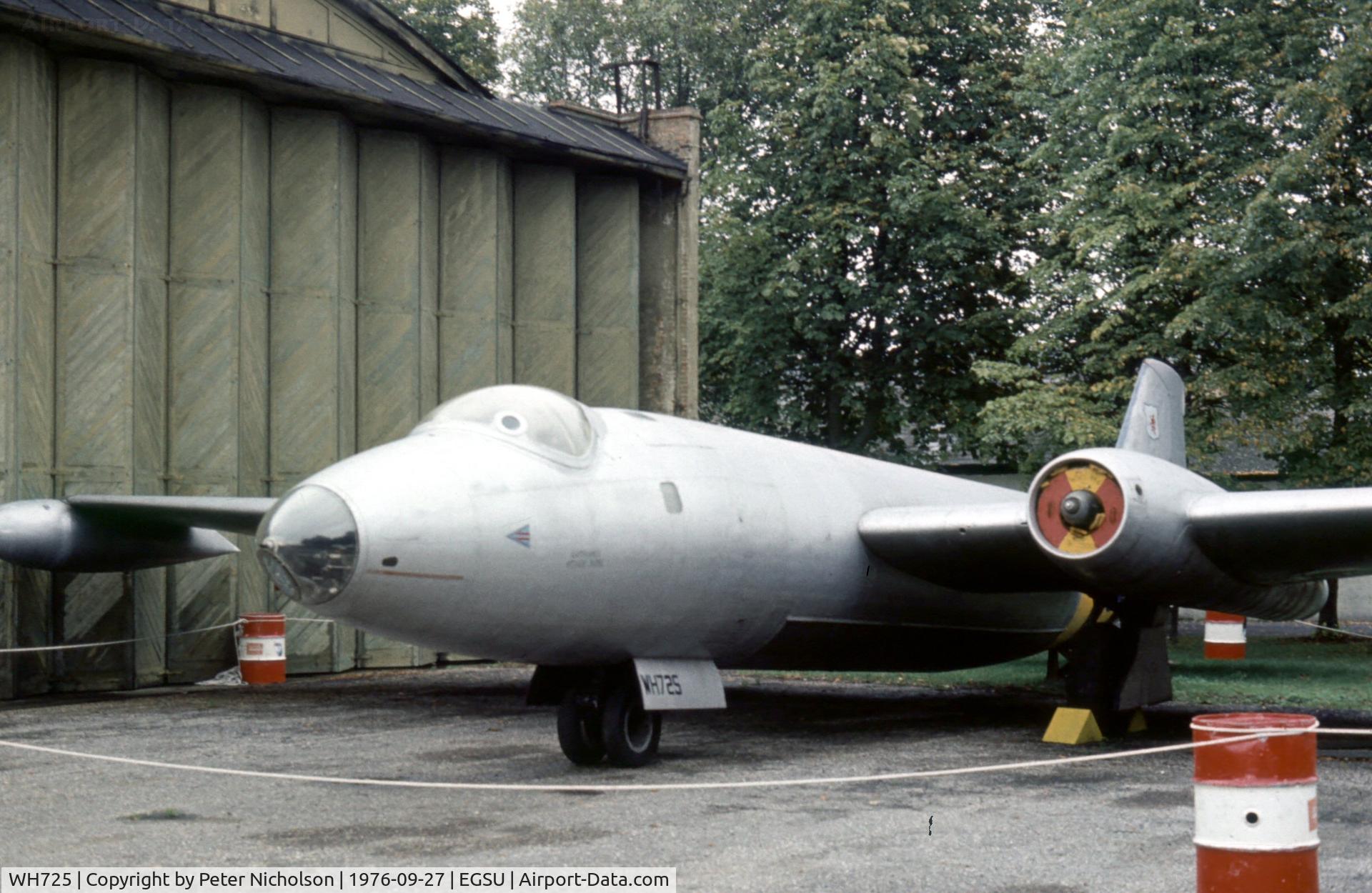 WH725, 1953 English Electric Canberra B.2 C/N EEP71206, Canberra B.2 of 50 Squadron on display at the Imperial War Museum at Duxford in the Summer of 1976.