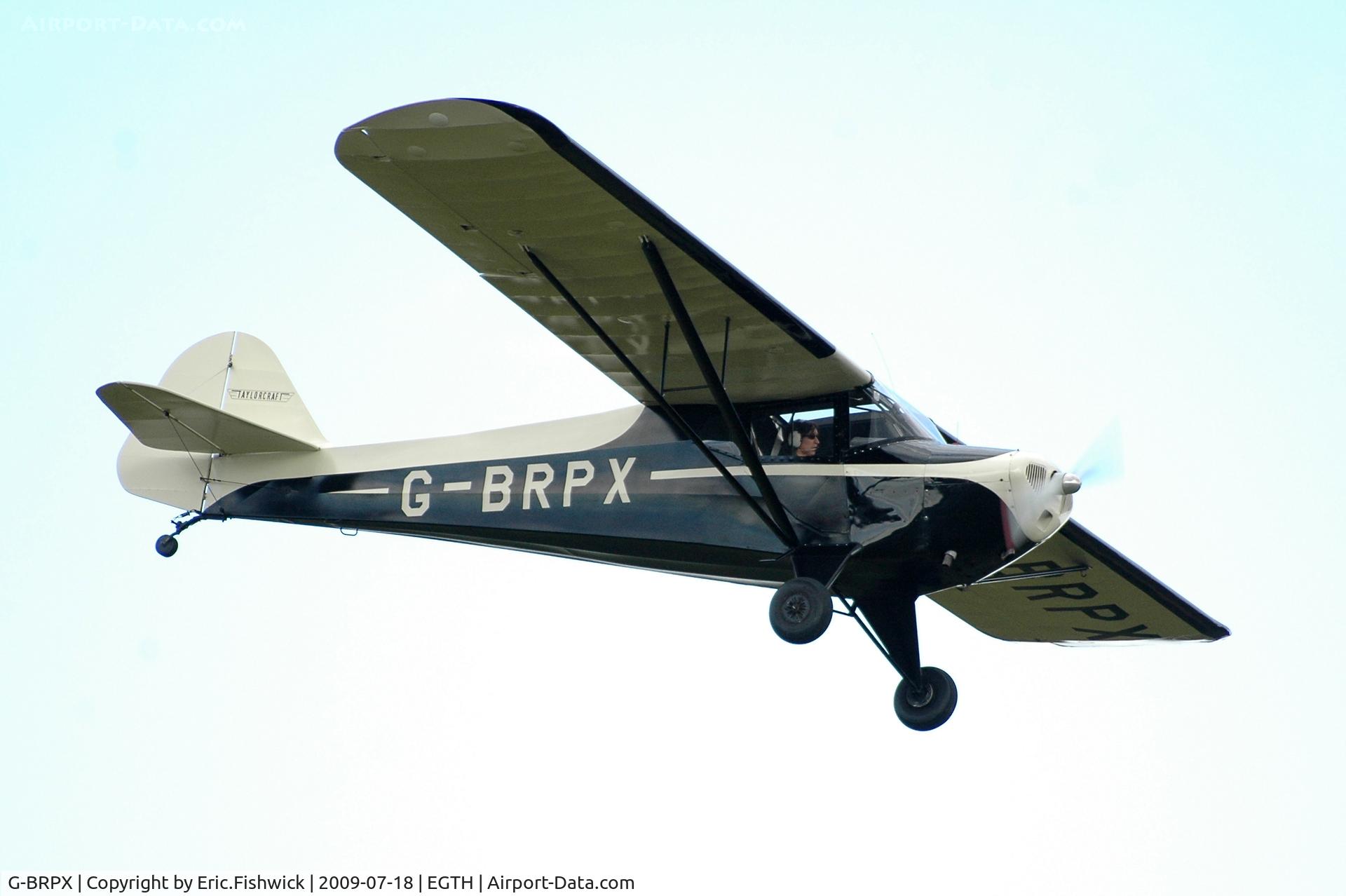 G-BRPX, 1945 Taylorcraft BC-12D Twosome C/N 6462, G-BRPX at Shuttleworth Evening Air Display July 09