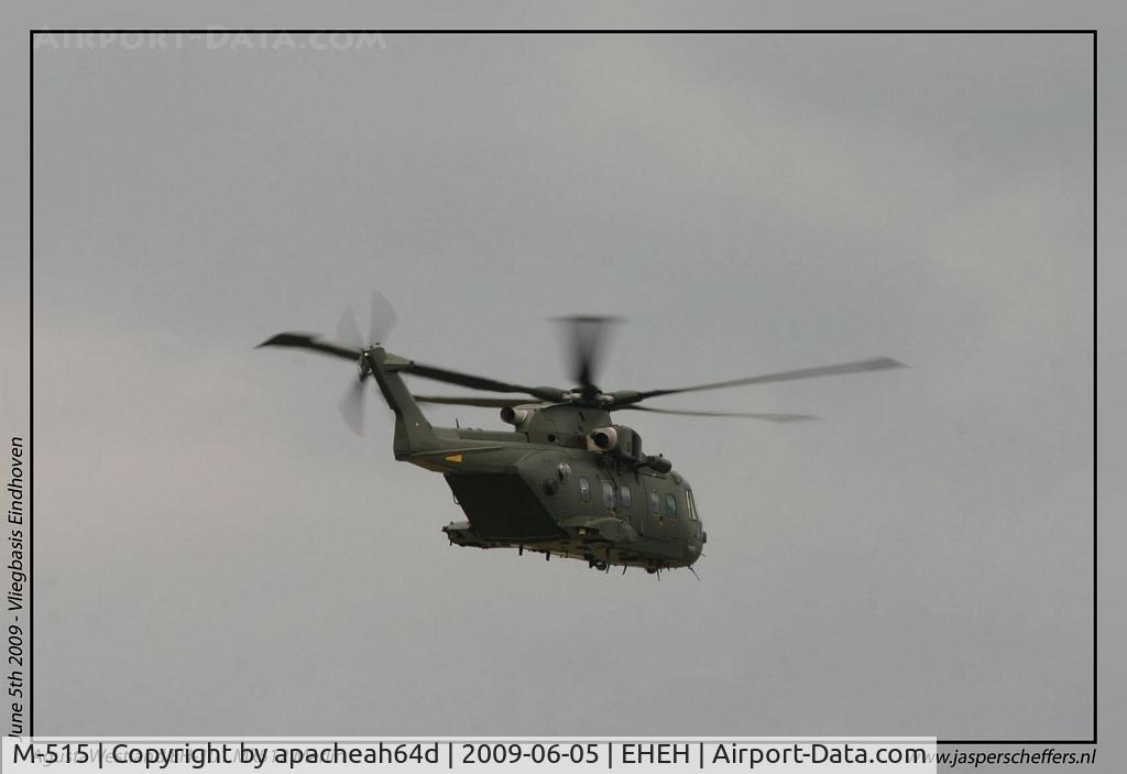 M-515, 2009 AgustaWestland EH-101 Mk.512 Merlin Joint Supporter C/N 50222/DEN15, Merlin made feul stop on Eindhoven Airbase before delivering in Denmark