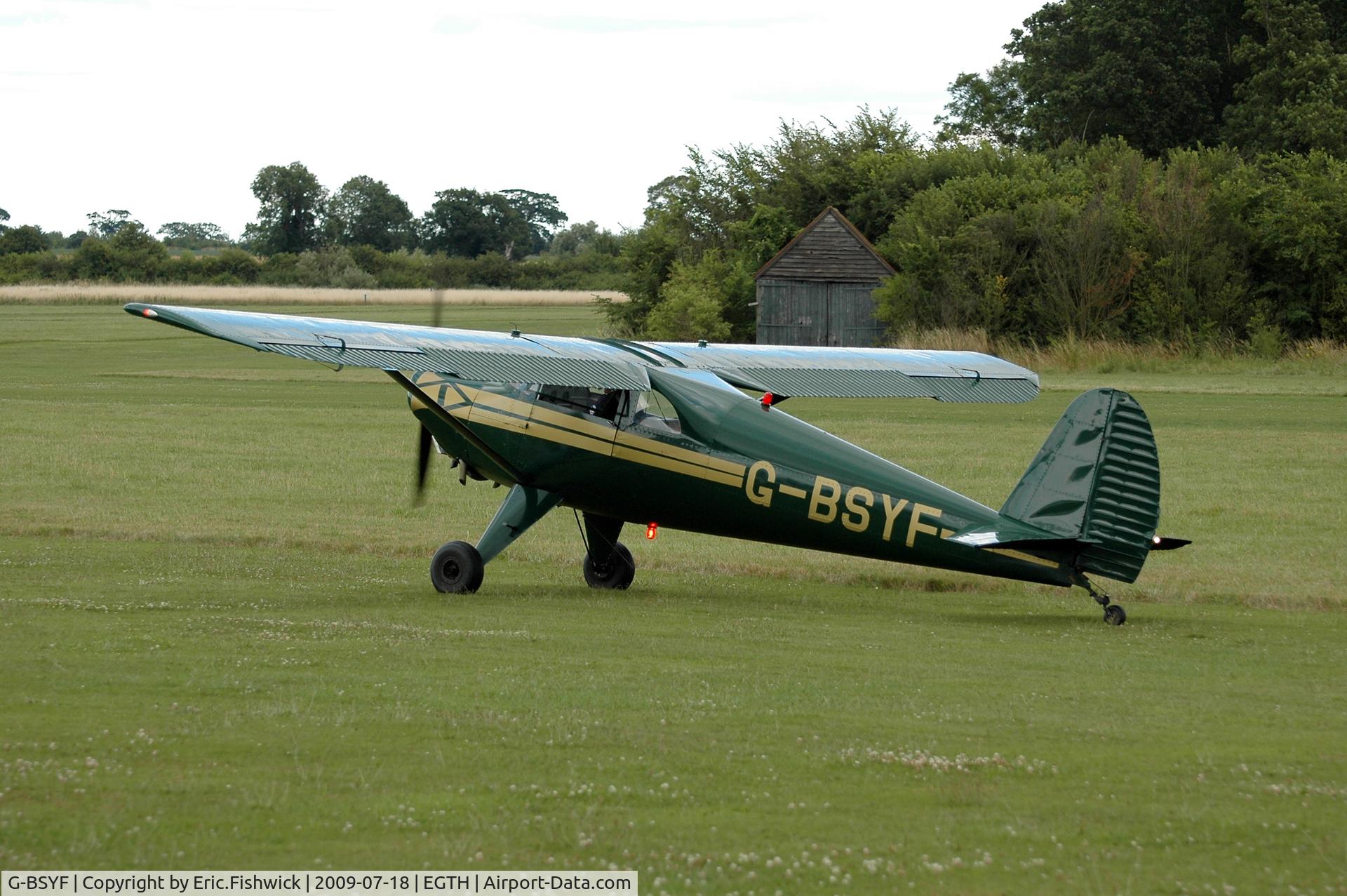 G-BSYF, 1946 Luscombe 8E Silvaire C/N 3455, G-BSYF at Shuttleworth Evening Air Display July 09
