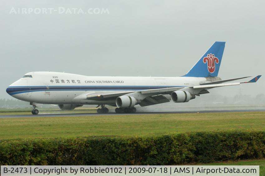 B-2473, 2002 Boeing 747-41BF/SCD C/N 32803, Rain Spotting at AMS