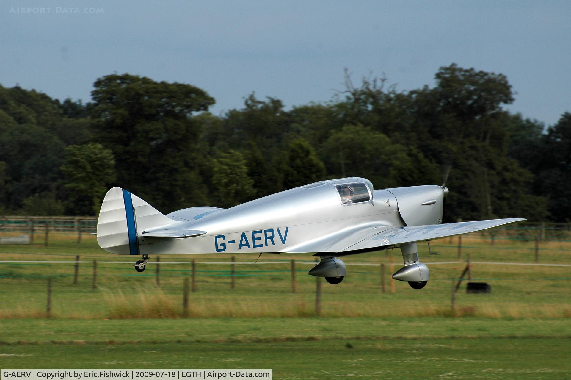G-AERV, 1936 Miles M11A Whitney Straight C/N 307, 2. G-AERV departing Shuttleworth Evening Air Display July 09