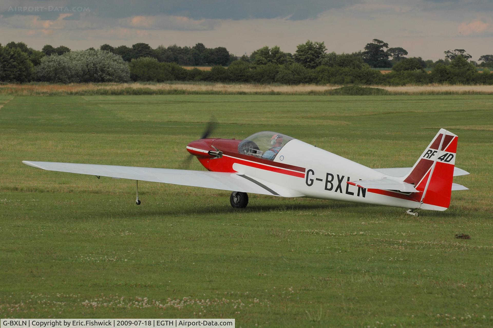 G-BXLN, 1967 Sportavia-Putzer Fournier RF-4D C/N 4022, 1. G-BXLN departing Shuttleworth Evening Air Display July 09