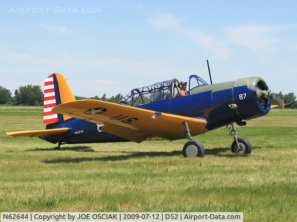 N62644, 1942 Consolidated Vultee BT-13 C/N 79-1287, Arriving at D52