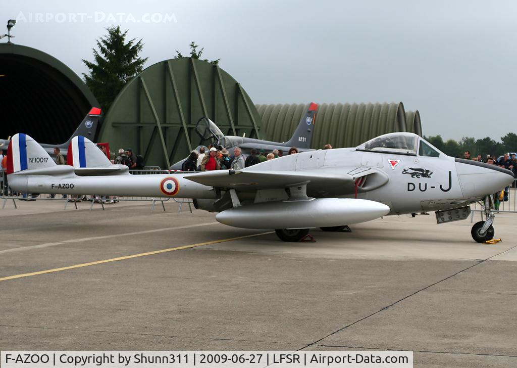 F-AZOO, De Havilland (FFA) Vampire FB.6 (DH-100) C/N 636, Displayed during last LFSR Airshow...