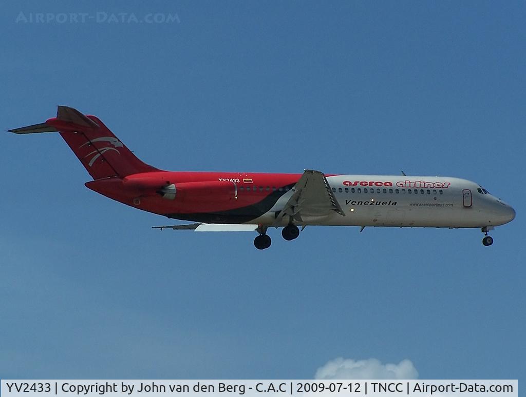 YV2433, 1981 McDonnell Douglas DC-9-31 C/N 48141, Aserca Airlines DC 9-31 (48141/1030) @ CUR