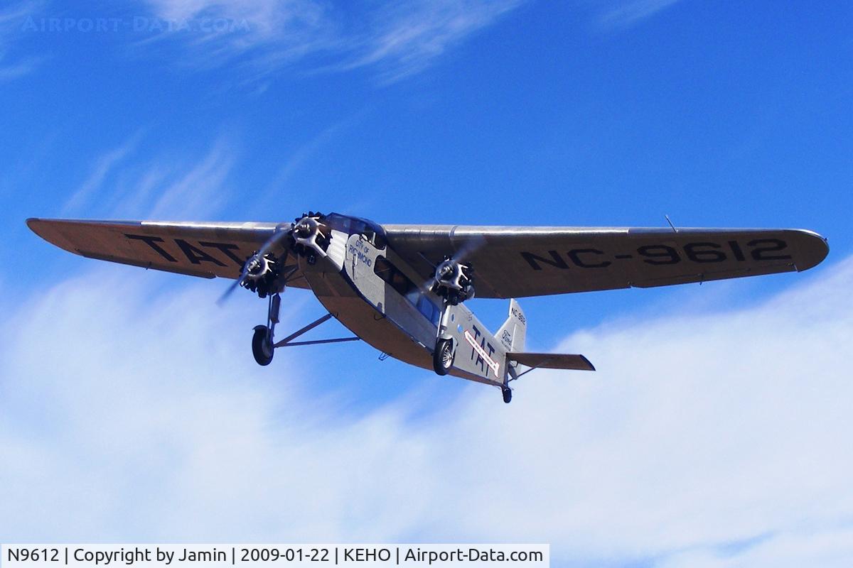 N9612, 1929 Ford 4-AT-E Tri-Motor C/N 55, This classic airliner performed a fly-by before circling to land, providing this excellent photo opportunity.